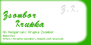 zsombor krupka business card